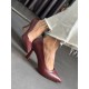 Bordo renk stiletto 