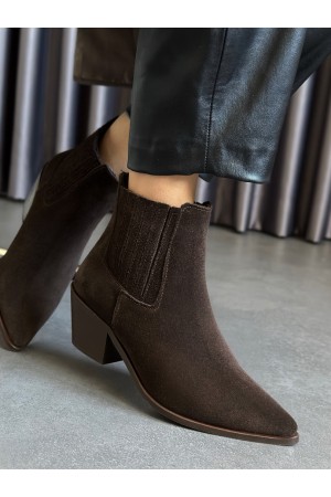 Western acı kahve gerçek deri bot