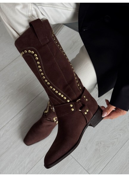 Acı kahve Troklu western çizme
