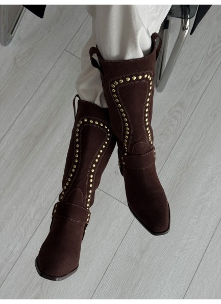 Acı kahve Troklu western çizme