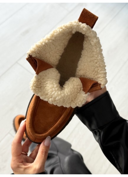 Taba gerçek deri bağcıklı bot