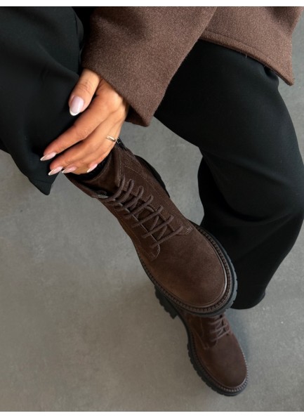 Acı kahve gerçek deri postal