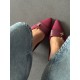 Bordo süet stiletto 