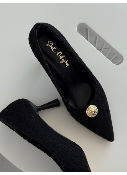 Siyah Tüvit topuklu stiletto Siyah Tüvit topuklu stiletto
