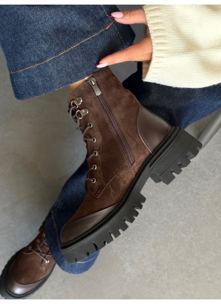 Acı kahve gerçek deri postal