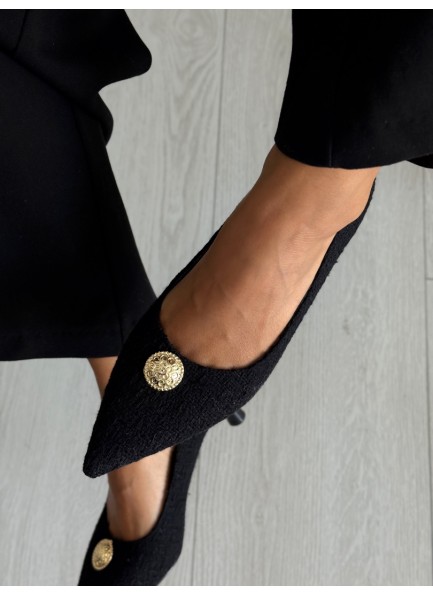 Siyah Tüvit topuklu stiletto Siyah Tüvit topuklu stiletto