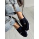 Lacivert deri loafer
