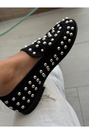 Siyah Troklu loafer ayakkabı 
