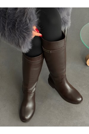 Acı kahve hakiki deri çizme