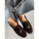 Acı kahve deri loafer
