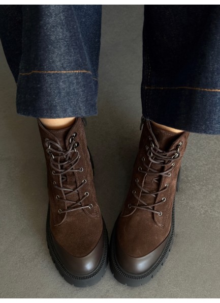 Acı kahve gerçek deri postal