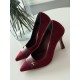 Bordo süet stiletto 