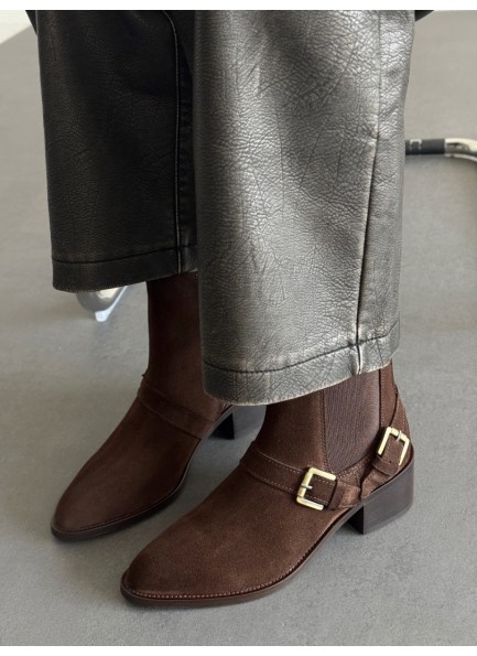 Acı kahve western hakiki deri bot