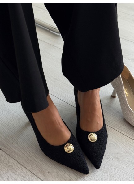 Siyah Tüvit topuklu stiletto Siyah Tüvit topuklu stiletto