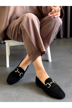 SC1112 Siyah süet ayakkabı 