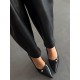 Siyah yanı aksesuarlı Stiletto