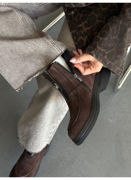 Acı kahve hakiki deri bot