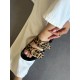 Leopar çift toka terlik 