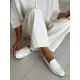 Beyaz ince taban loafer 