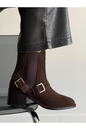 Acı kahve western hakiki deri bot