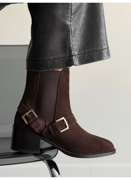 Acı kahve western hakiki deri bot