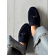 Lacivert deri loafer
