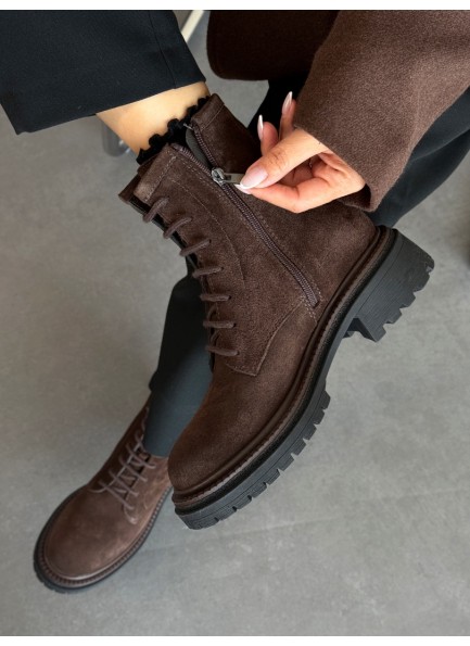 Acı kahve gerçek deri postal