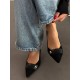 Siyah süet stiletto