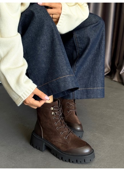 Acı kahve gerçek deri postal