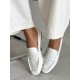 Beyaz ince taban loafer 