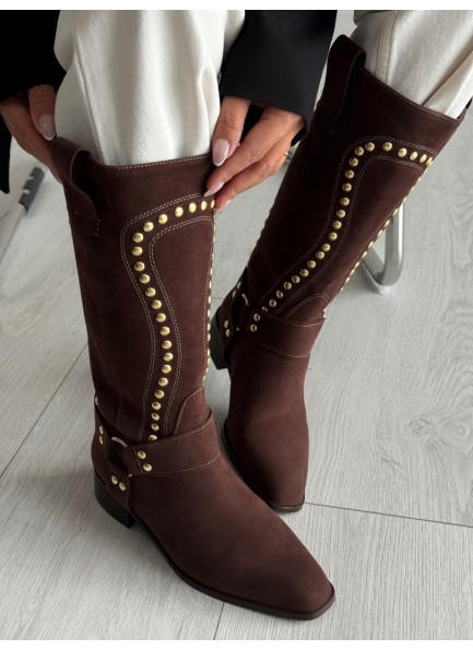 Acı kahve Troklu western çizme