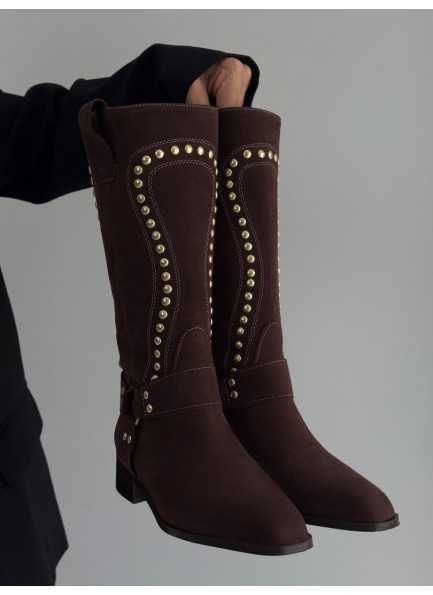 Acı kahve Troklu western çizme