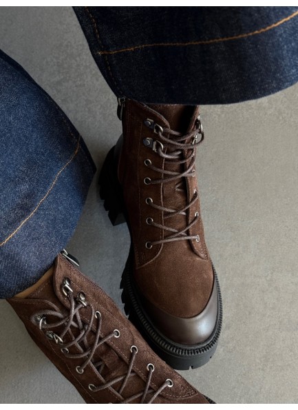 Acı kahve gerçek deri postal