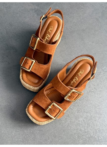 Taba dolgu topuk sandalet 