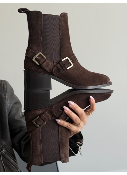 Acı kahve western hakiki deri bot