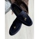 Lacivert deri loafer