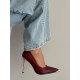 Bordo gold metal burun stiletto 
