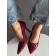 Bordo süet stiletto 