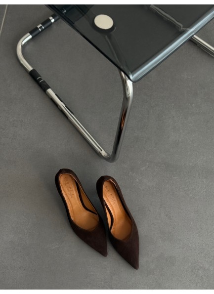 Acı kahve süet hakiki deri stiletto Acı kahve süet hakiki deri stiletto