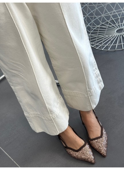 Acı kahve pullu topuklu ayakkabı 