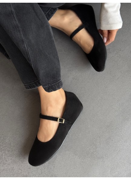 SC1114 Siyah içten ökçeli ayakkabı