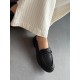 Siyah tokalı loafer 