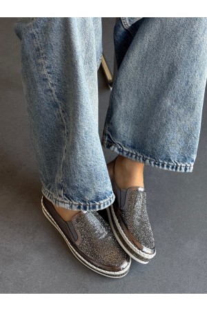 Platin taşlı ayakkabı 