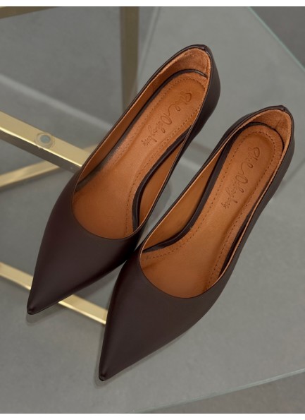 Acı kahve hakiki deri stiletto Acı kahve hakiki deri stiletto