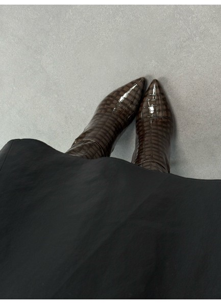 Acı kahve Rugan Krokodil çizme