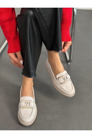 Bej rugan loafer ayakkabı Bej rugan loafer ayakkabı