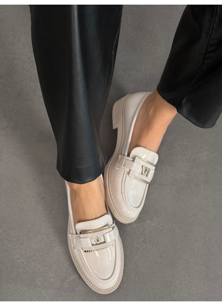 Bej rugan loafer ayakkabı 
