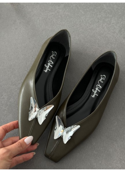 Haki kelebek tokalı babet