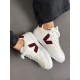 SC0174 Beyaz bordo spor ayakkabı 