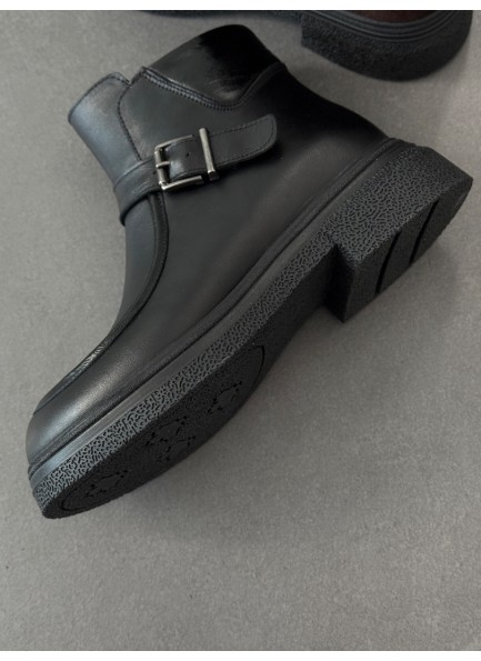 Siyah bilek boy hakiki deri bot